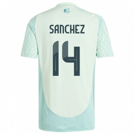 Kandiny Hombre Camiseta México Erick Sanchez #14 Lino Verde 2ª Equipación 24-26 La Camisa Chile