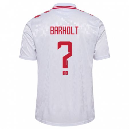 Kandiny Hombre Camiseta Dinamarca Noah Barholt #0 Blanco 2ª Equipación 24-26 La Camisa Chile