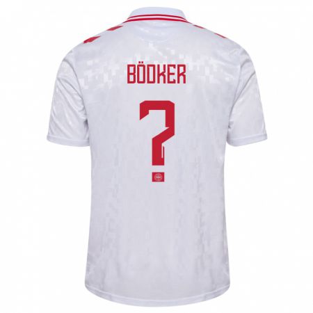 Kandiny Hombre Camiseta Dinamarca Oliver Bödker #0 Blanco 2ª Equipación 24-26 La Camisa Chile