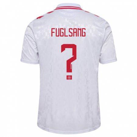 Kandiny Hombre Camiseta Dinamarca Adam Fuglsang #0 Blanco 2ª Equipación 24-26 La Camisa Chile