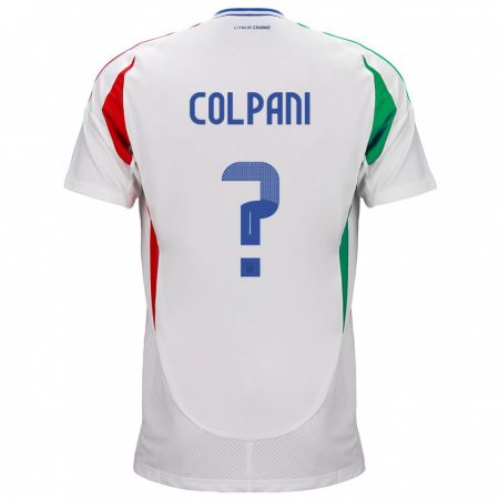 Kandiny Hombre Camiseta Italia Andrea Colpani #0 Blanco 2ª Equipación 24-26 La Camisa Chile