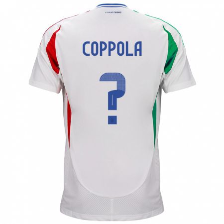 Kandiny Hombre Camiseta Italia Diego Coppola #0 Blanco 2ª Equipación 24-26 La Camisa Chile