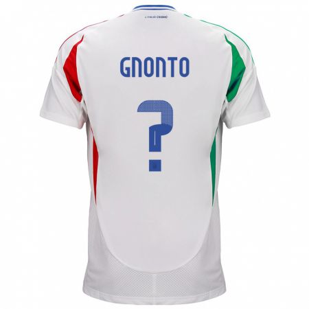 Kandiny Hombre Camiseta Italia Wilfried Gnonto #0 Blanco 2ª Equipación 24-26 La Camisa Chile