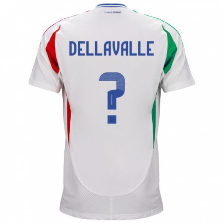 Kandiny Hombre Camiseta Italia Alessandro Dellavalle #0 Blanco 2ª Equipación 24-26 La Camisa Chile