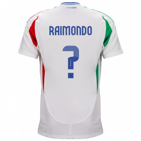 Kandiny Hombre Camiseta Italia Antonio Raimondo #0 Blanco 2ª Equipación 24-26 La Camisa Chile