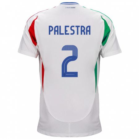 Kandiny Hombre Camiseta Italia Marco Palestra #2 Blanco 2ª Equipación 24-26 La Camisa Chile