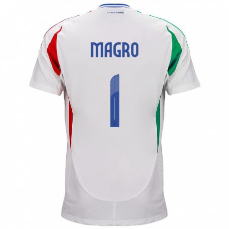 Kandiny Hombre Camiseta Italia Federico Magro #1 Blanco 2ª Equipación 24-26 La Camisa Chile