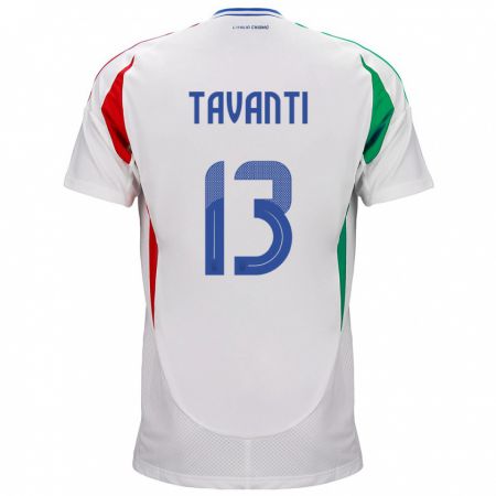 Kandiny Hombre Camiseta Italia Samuele Tavanti #13 Blanco 2ª Equipación 24-26 La Camisa Chile