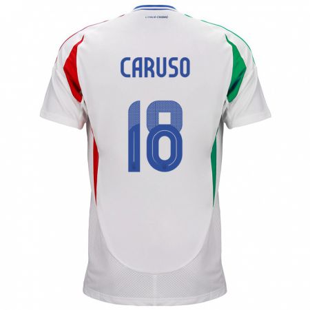 Kandiny Hombre Camiseta Italia Arianna Caruso #18 Blanco 2ª Equipación 24-26 La Camisa Chile