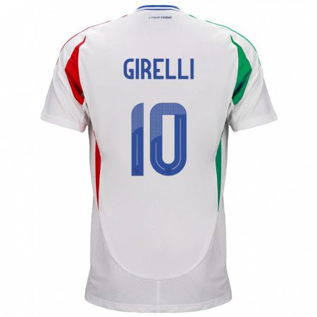 Kandiny Hombre Camiseta Italia Cristiana Girelli #10 Blanco 2ª Equipación 24-26 La Camisa Chile