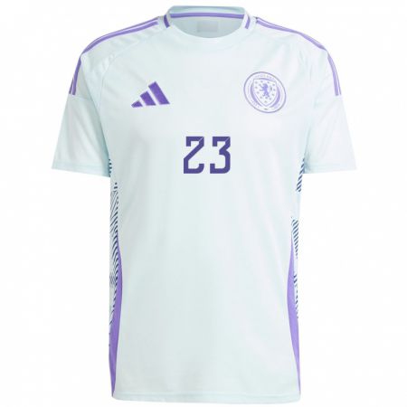 Kandiny Hombre Camiseta Escocia Kenny Mclean #23 Azul Menta Claro 2ª Equipación 24-26 La Camisa Chile