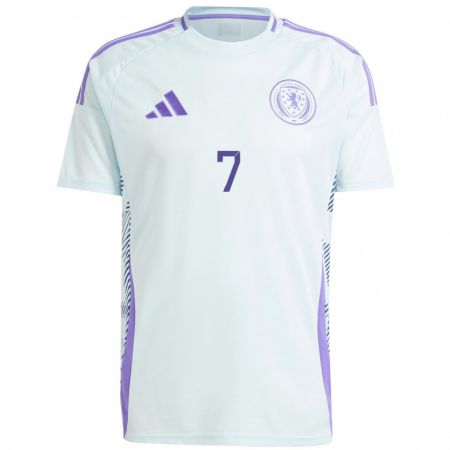 Kandiny Hombre Camiseta Escocia John Mcginn #7 Azul Menta Claro 2ª Equipación 24-26 La Camisa Chile