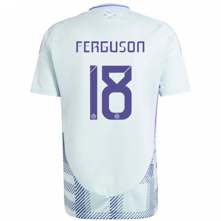 Kandiny Hombre Camiseta Escocia Lewis Ferguson #18 Azul Menta Claro 2ª Equipación 24-26 La Camisa Chile