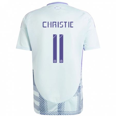 Kandiny Hombre Camiseta Escocia Ryan Christie #11 Azul Menta Claro 2ª Equipación 24-26 La Camisa Chile