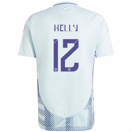 Kandiny Hombre Camiseta Escocia Liam Kelly #12 Azul Menta Claro 2ª Equipación 24-26 La Camisa Chile