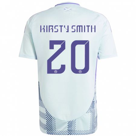 Kandiny Hombre Camiseta Escocia Kirsty Smith #20 Azul Menta Claro 2ª Equipación 24-26 La Camisa Chile