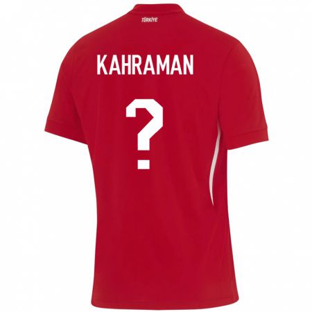 Kandiny Hombre Camiseta Turquía Osman Kahraman #0 Rojo 2ª Equipación 24-26 La Camisa Chile