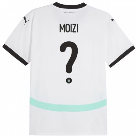 Kandiny Hombre Camiseta Austria Philipp Moizi #0 Blanco 2ª Equipación 24-26 La Camisa Chile
