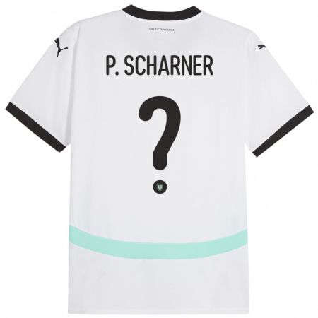 Kandiny Hombre Camiseta Austria Paul Scharner #0 Blanco 2ª Equipación 24-26 La Camisa Chile