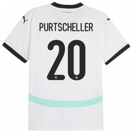 Kandiny Hombre Camiseta Austria Lilli Purtscheller #20 Blanco 2ª Equipación 24-26 La Camisa Chile