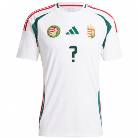 Kandiny Hombre Camiseta Hungría Attila Pintér #0 Blanco 2ª Equipación 24-26 La Camisa Chile