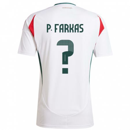 Kandiny Hombre Camiseta Hungría Patrik Farkas #0 Blanco 2ª Equipación 24-26 La Camisa Chile