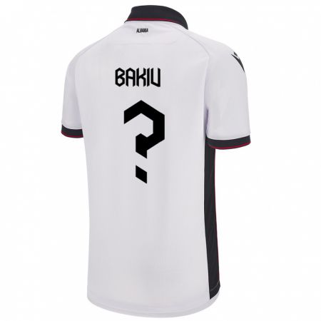 Kandiny Hombre Camiseta Albania Ernesto Bakiu #0 Blanco 2ª Equipación 24-26 La Camisa Chile