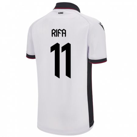 Kandiny Hombre Camiseta Albania Oresti Rifa #11 Blanco 2ª Equipación 24-26 La Camisa Chile