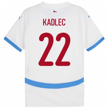 Kandiny Hombre Camiseta Chequia Adam Kadlec #22 Blanco 2ª Equipación 24-26 La Camisa Chile