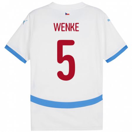 Kandiny Hombre Camiseta Chequia Eduard Wenke #5 Blanco 2ª Equipación 24-26 La Camisa Chile