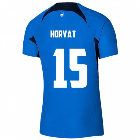 Kandiny Hombre Camiseta Eslovenia Tomi Horvat #15 Azul 2ª Equipación 24-26 La Camisa Chile