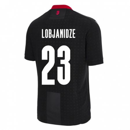 Kandiny Hombre Camiseta Georgia Saba Lobjanidze #23 Negro 2ª Equipación 24-26 La Camisa Chile
