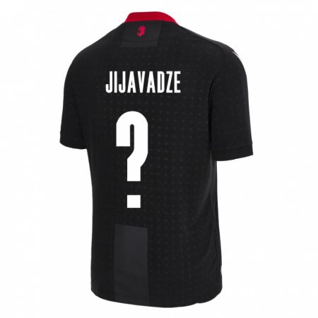 Kandiny Hombre Camiseta Georgia Erekle Jijavadze #0 Negro 2ª Equipación 24-26 La Camisa Chile