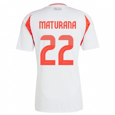 Kandiny Hombre Camiseta Chile Martín Maturana #22 Blanco 2ª Equipación 24-26 La Camisa Chile