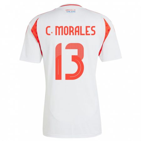 Kandiny Hombre Camiseta Chile Cristián Morales #13 Blanco 2ª Equipación 24-26 La Camisa Chile