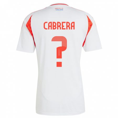 Kandiny Hombre Camiseta Chile Vicente Cabrera #0 Blanco 2ª Equipación 24-26 La Camisa Chile