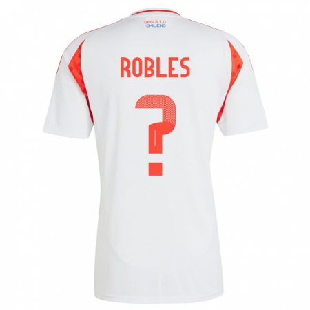 Kandiny Hombre Camiseta Chile Diego Robles #0 Blanco 2ª Equipación 24-26 La Camisa Chile