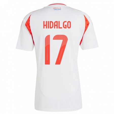 Kandiny Hombre Camiseta Chile Fernanda Hidalgo #17 Blanco 2ª Equipación 24-26 La Camisa Chile