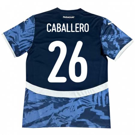 Kandiny Hombre Camiseta Paraguay Hernesto Caballero #26 Azul 2ª Equipación 24-26 La Camisa Chile