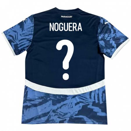 Kandiny Hombre Camiseta Paraguay Junior Noguera #0 Azul 2ª Equipación 24-26 La Camisa Chile