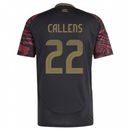 Kandiny Hombre Camiseta Perú Alexander Callens #22 Negro 2ª Equipación 24-26 La Camisa Chile