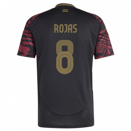 Kandiny Hombre Camiseta Perú Álvaro Rojas #8 Negro 2ª Equipación 24-26 La Camisa Chile