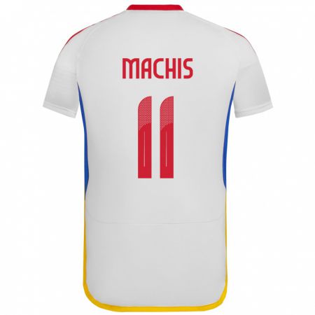 Kandiny Hombre Camiseta Venezuela Darwin Machís #11 Blanco 2ª Equipación 24-26 La Camisa Chile