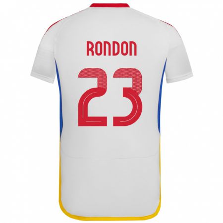 Kandiny Hombre Camiseta Venezuela Salomón Rondón #23 Blanco 2ª Equipación 24-26 La Camisa Chile