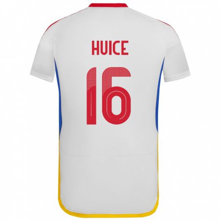 Kandiny Hombre Camiseta Venezuela Frangel Huice #16 Blanco 2ª Equipación 24-26 La Camisa Chile