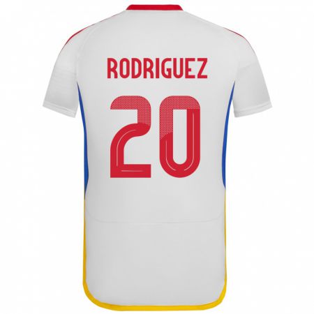 Kandiny Hombre Camiseta Venezuela Dayana Rodríguez #20 Blanco 2ª Equipación 24-26 La Camisa Chile