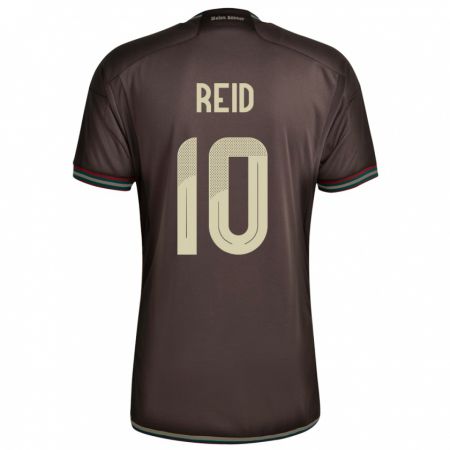 Kandiny Hombre Camiseta Jamaica Bobby De Cordova-Reid #10 Marrón Noche 2ª Equipación 24-26 La Camisa Chile
