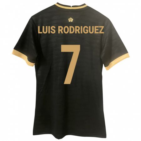 Kandiny Hombre Camiseta Panamá José Luis Rodríguez #7 Negro 2ª Equipación 24-26 La Camisa Chile