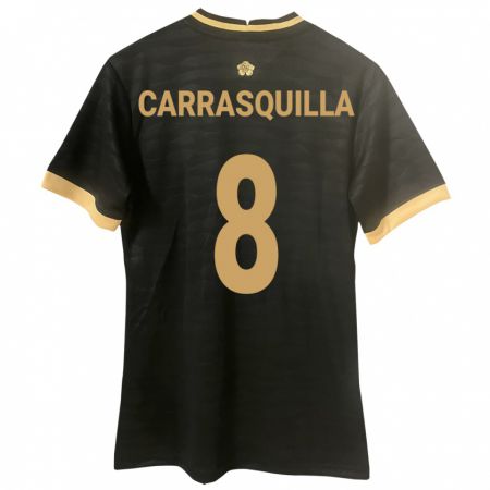 Kandiny Hombre Camiseta Panamá Adalberto Carrasquilla #8 Negro 2ª Equipación 24-26 La Camisa Chile