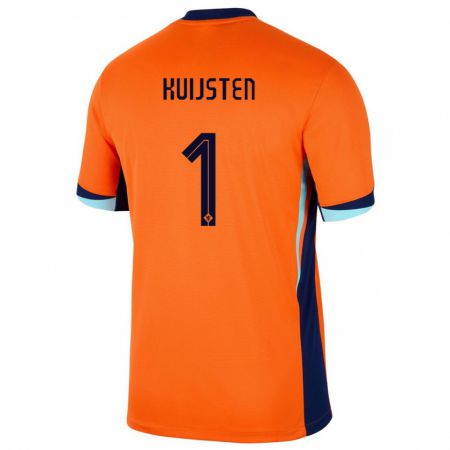 Kandiny Mujer Camiseta Países Bajos Tristan Kuijsten #1 Naranja 1ª Equipación 24-26 La Camisa Chile